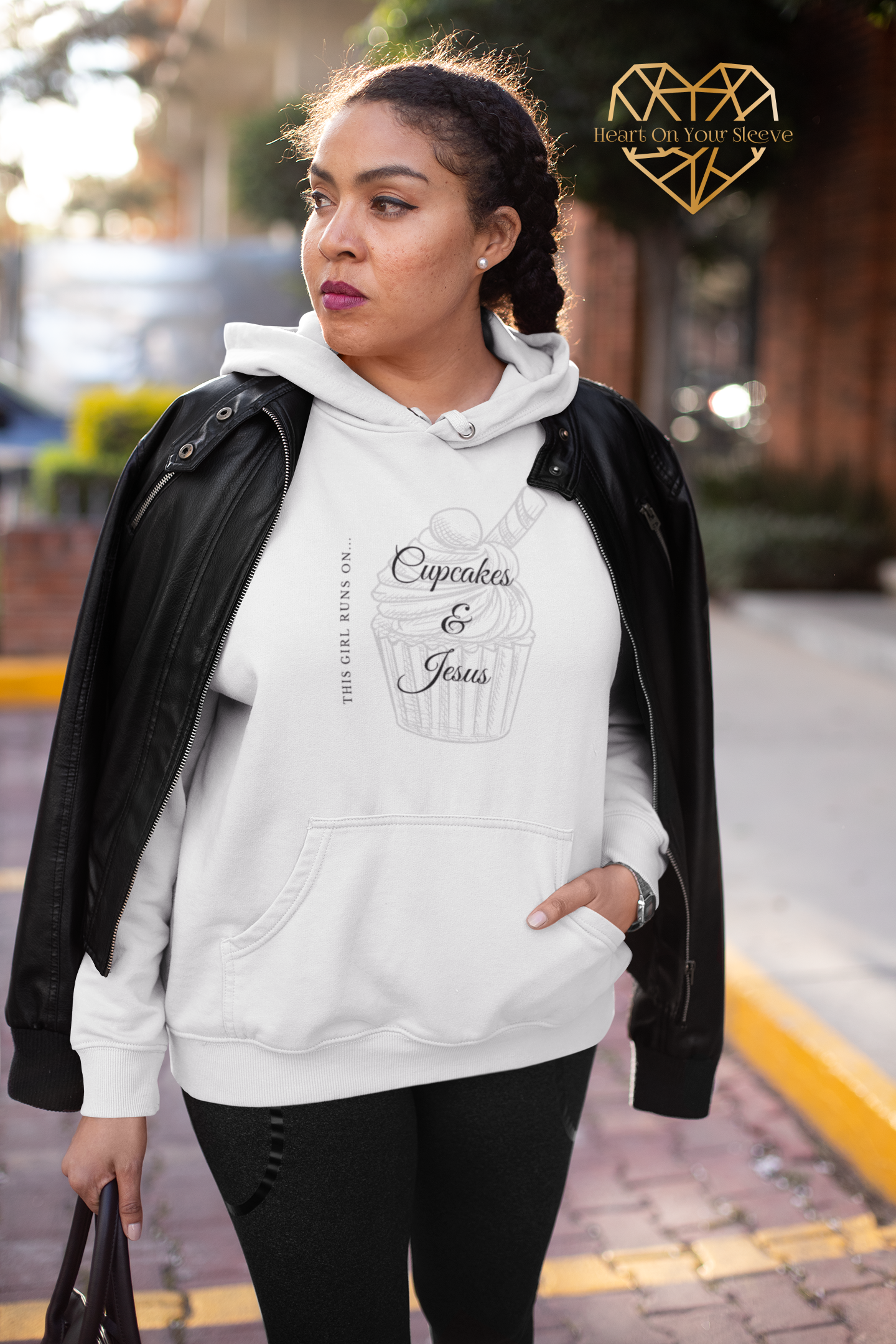 Cupcakes & Jesusv2- Ladies' Hoodie