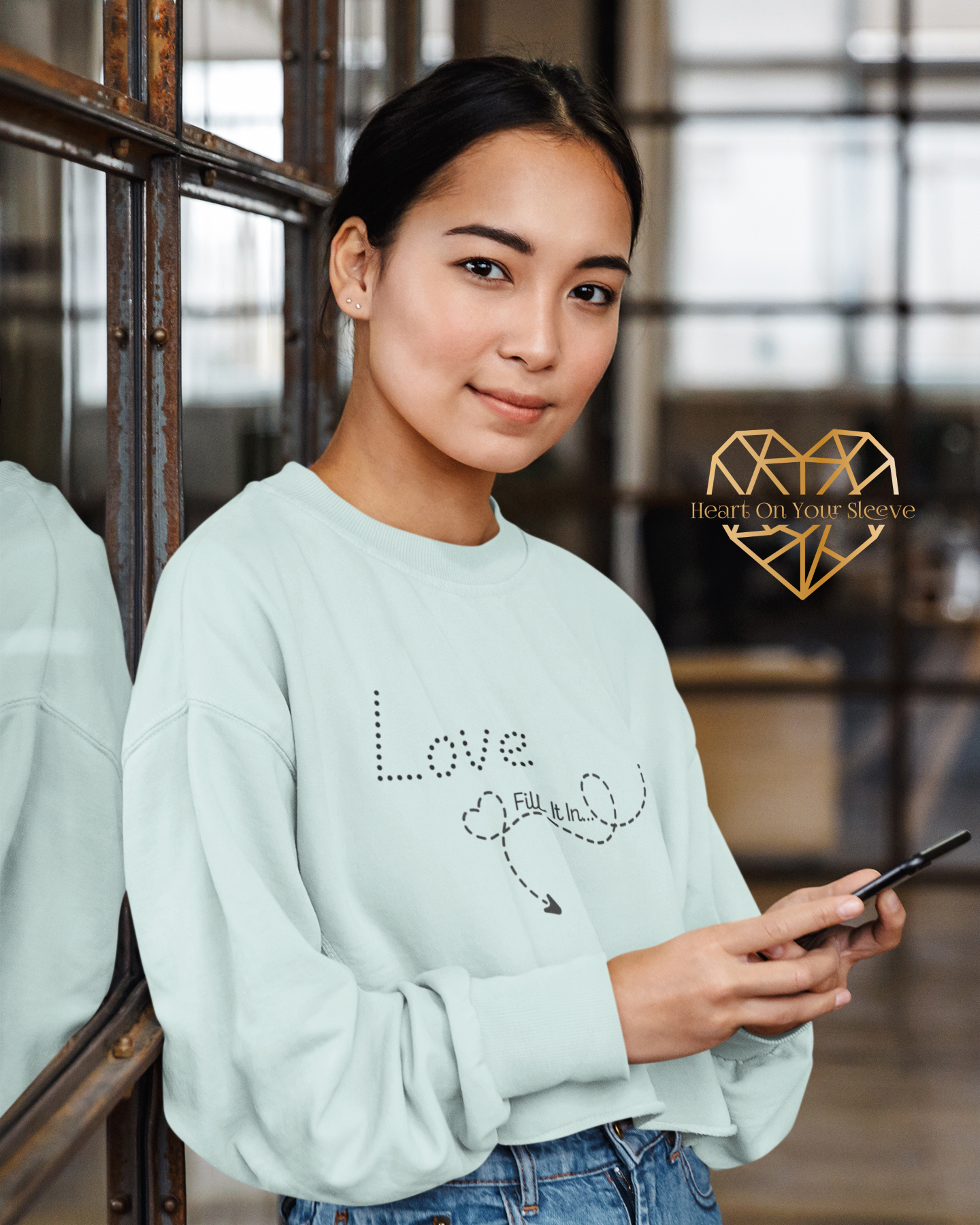 Love Filled - Crop Sweatshirt