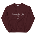 Load image into Gallery viewer, Jesus &amp; Wine - Ladies&#39; Sweatshirt
