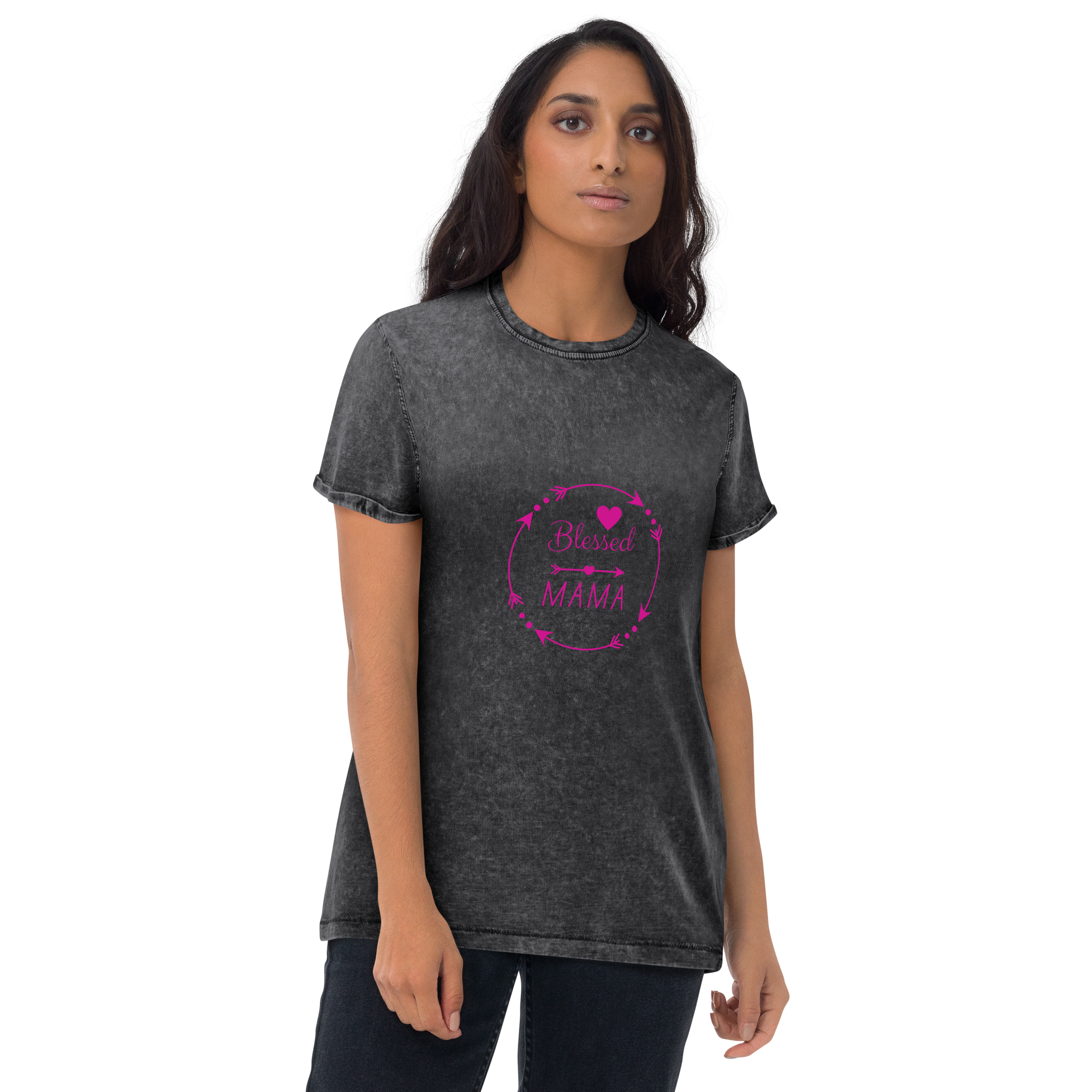 Blessed Mama - Women's Denim T-Shirt